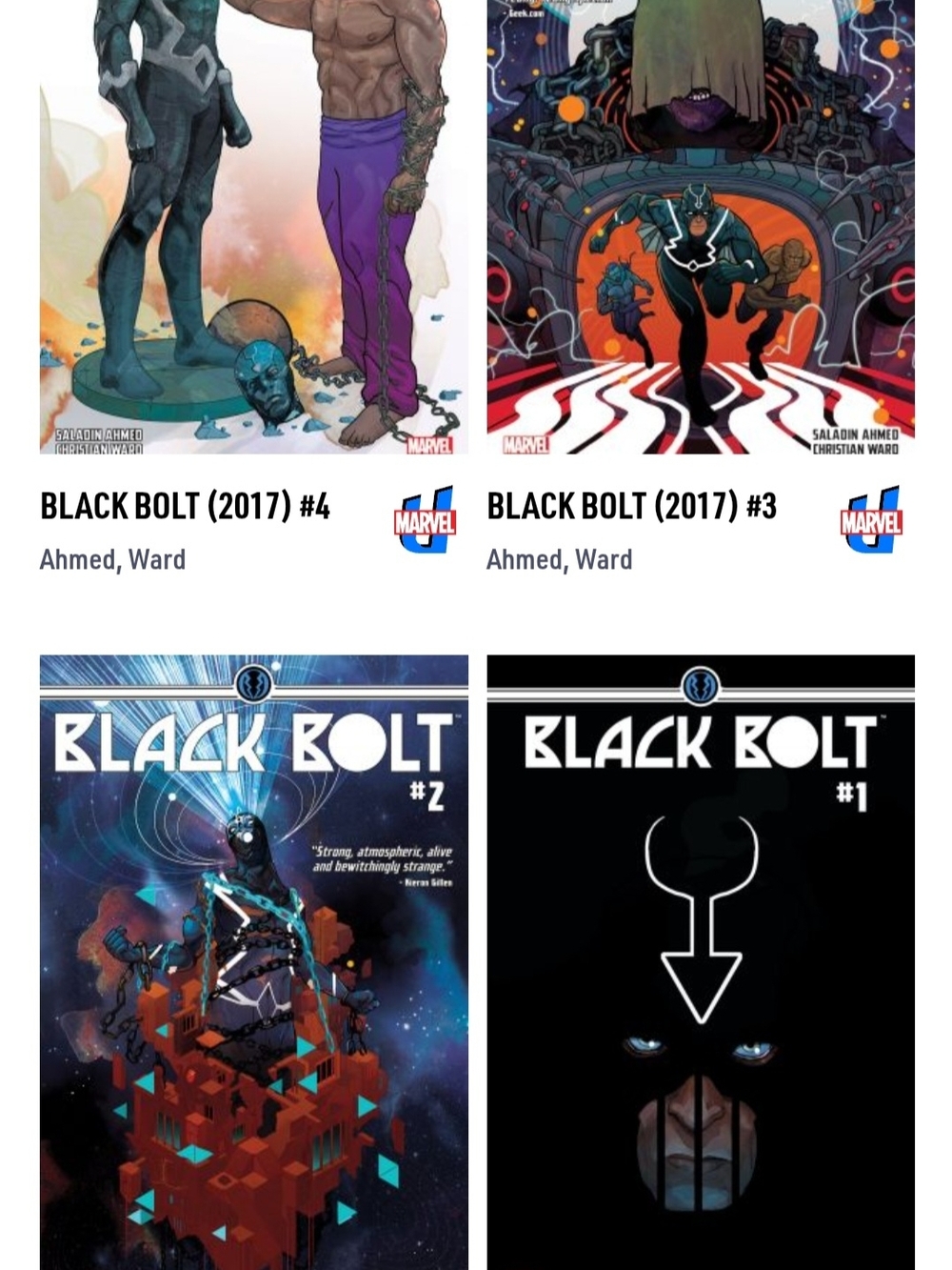Marvel Black Bolt Comics